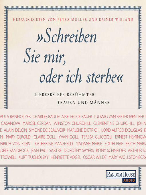 Liebesbriefe berühmter Frauen und Männer by Petra Müller - Wait list. 